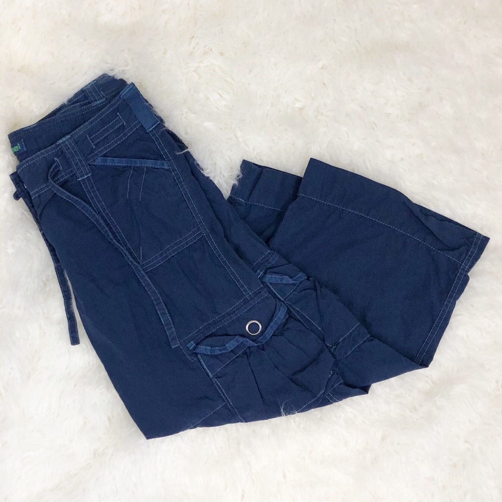 Anthropologie Hei Hei Navy Blue Capri Cargo Pants